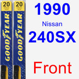 Front Wiper Blade Pack for 1990 Nissan 240SX - Premium