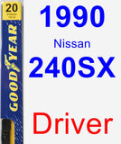 Driver Wiper Blade for 1990 Nissan 240SX - Premium