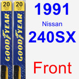 Front Wiper Blade Pack for 1991 Nissan 240SX - Premium