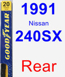 Rear Wiper Blade for 1991 Nissan 240SX - Premium