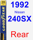 Rear Wiper Blade for 1992 Nissan 240SX - Premium