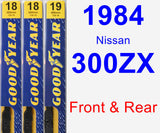 Front & Rear Wiper Blade Pack for 1984 Nissan 300ZX - Premium