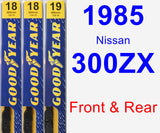 Front & Rear Wiper Blade Pack for 1985 Nissan 300ZX - Premium