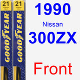 Front Wiper Blade Pack for 1990 Nissan 300ZX - Premium