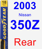 Rear Wiper Blade for 2003 Nissan 350Z - Premium