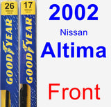 Front Wiper Blade Pack for 2002 Nissan Altima - Premium