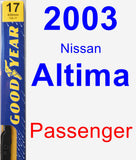 Passenger Wiper Blade for 2003 Nissan Altima - Premium