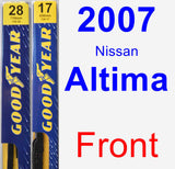 Front Wiper Blade Pack for 2007 Nissan Altima - Premium