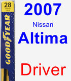 Driver Wiper Blade for 2007 Nissan Altima - Premium