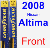 Front Wiper Blade Pack for 2008 Nissan Altima - Premium