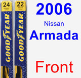 Front Wiper Blade Pack for 2006 Nissan Armada - Premium