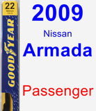 Passenger Wiper Blade for 2009 Nissan Armada - Premium