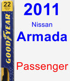 Passenger Wiper Blade for 2011 Nissan Armada - Premium