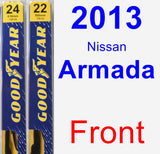 Front Wiper Blade Pack for 2013 Nissan Armada - Premium