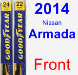 Front Wiper Blade Pack for 2014 Nissan Armada - Premium