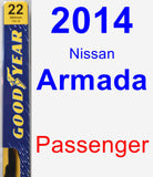 Passenger Wiper Blade for 2014 Nissan Armada - Premium