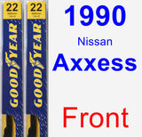 Front Wiper Blade Pack for 1990 Nissan Axxess - Premium