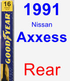 Rear Wiper Blade for 1991 Nissan Axxess - Premium