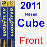 Front Wiper Blade Pack for 2011 Nissan Cube - Premium