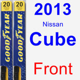 Front Wiper Blade Pack for 2013 Nissan Cube - Premium