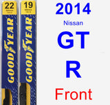 Front Wiper Blade Pack for 2014 Nissan GT-R - Premium