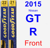 Front Wiper Blade Pack for 2015 Nissan GT-R - Premium