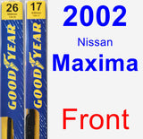 Front Wiper Blade Pack for 2002 Nissan Maxima - Premium