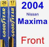 Front Wiper Blade Pack for 2004 Nissan Maxima - Premium