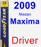Driver Wiper Blade for 2009 Nissan Maxima - Premium