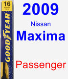 Passenger Wiper Blade for 2009 Nissan Maxima - Premium