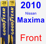 Front Wiper Blade Pack for 2010 Nissan Maxima - Premium