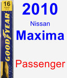 Passenger Wiper Blade for 2010 Nissan Maxima - Premium