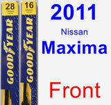 Front Wiper Blade Pack for 2011 Nissan Maxima - Premium