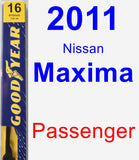 Passenger Wiper Blade for 2011 Nissan Maxima - Premium