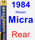 Rear Wiper Blade for 1984 Nissan Micra - Premium