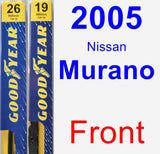 Front Wiper Blade Pack for 2005 Nissan Murano - Premium