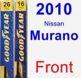 Front Wiper Blade Pack for 2010 Nissan Murano - Premium