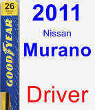 Driver Wiper Blade for 2011 Nissan Murano - Premium