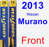 Front Wiper Blade Pack for 2013 Nissan Murano - Premium
