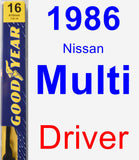 Driver Wiper Blade for 1986 Nissan Multi - Premium