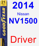 Driver Wiper Blade for 2014 Nissan NV1500 - Premium