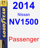 Passenger Wiper Blade for 2014 Nissan NV1500 - Premium