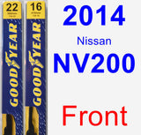 Front Wiper Blade Pack for 2014 Nissan NV200 - Premium