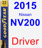 Driver Wiper Blade for 2015 Nissan NV200 - Premium