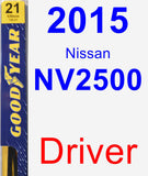 Driver Wiper Blade for 2015 Nissan NV2500 - Premium