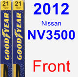 Front Wiper Blade Pack for 2012 Nissan NV3500 - Premium