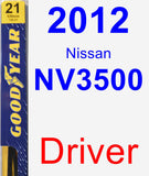 Driver Wiper Blade for 2012 Nissan NV3500 - Premium