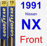 Front Wiper Blade Pack for 1991 Nissan NX - Premium