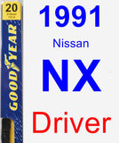 Driver Wiper Blade for 1991 Nissan NX - Premium