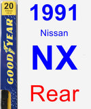 Rear Wiper Blade for 1991 Nissan NX - Premium